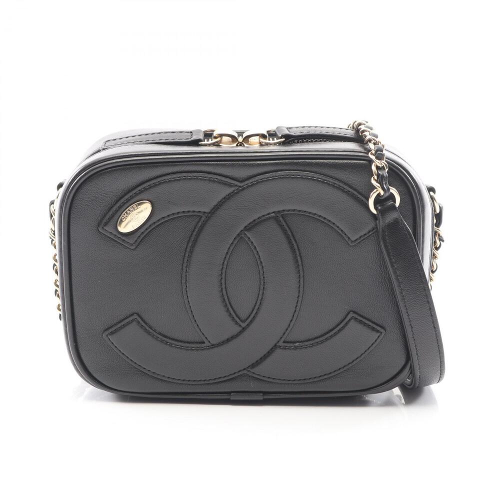Chanel Coco Mark Shoulder Bag Lambskin Sheepskin Black